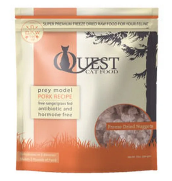 10oz Steve's Quest Pork Freeze Dried Nuggets For Cats - Health/First Aid